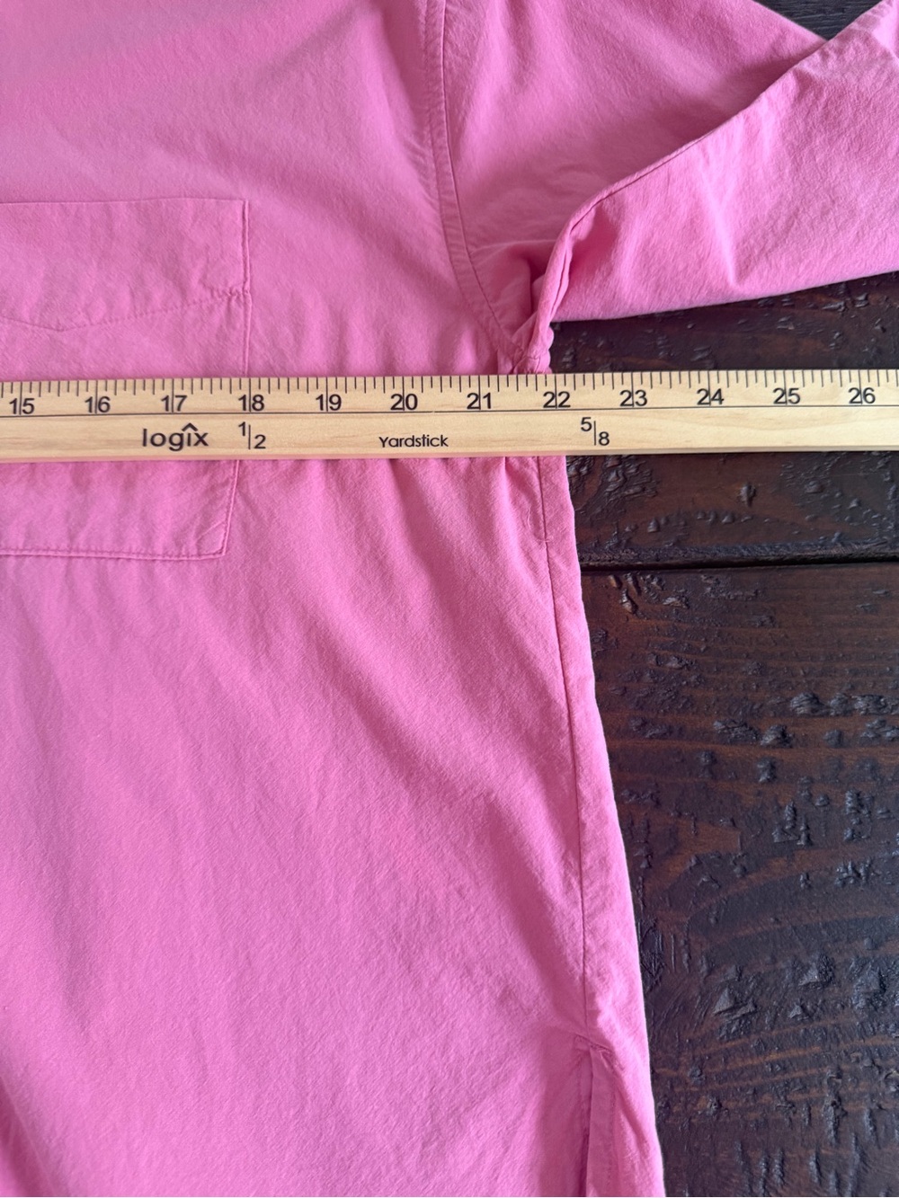 Madewell Pink Oversized Poplin Button Down Shirt Pocket Long Sleeve XXS XS - Picture 6 of 9